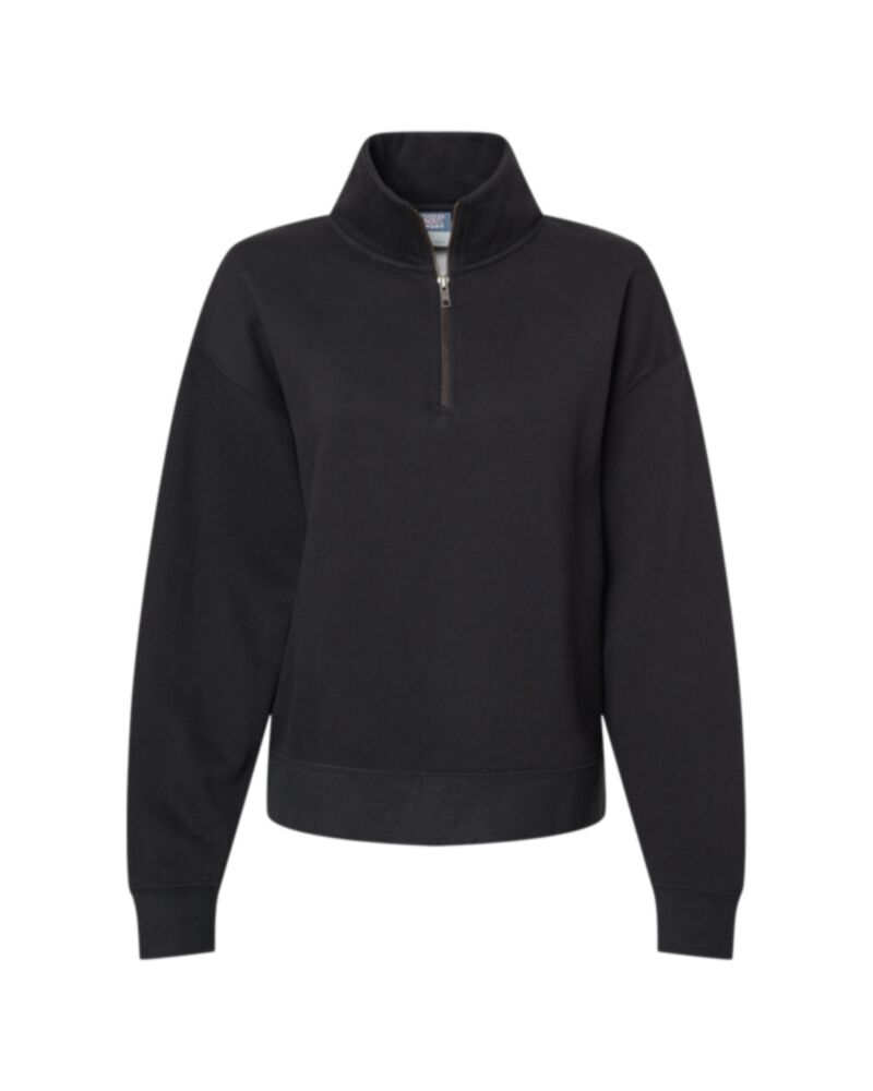 Women's Sueded Fleece Quarter-Zip Sweatshirt Thumbnail