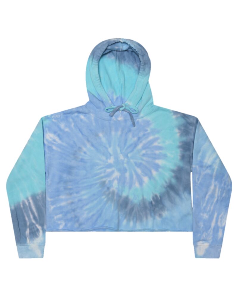 Women's Tie-Dyed Crop Hooded Sweatshirt Thumbnail