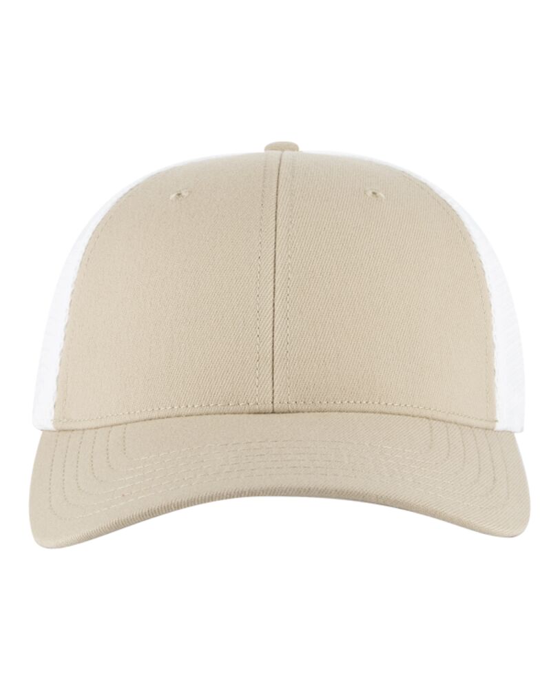 OTTO CAP "OTTO FLEX" Fitted 6 Panel Low Profile Mesh Back Trucker Hat Thumbnail