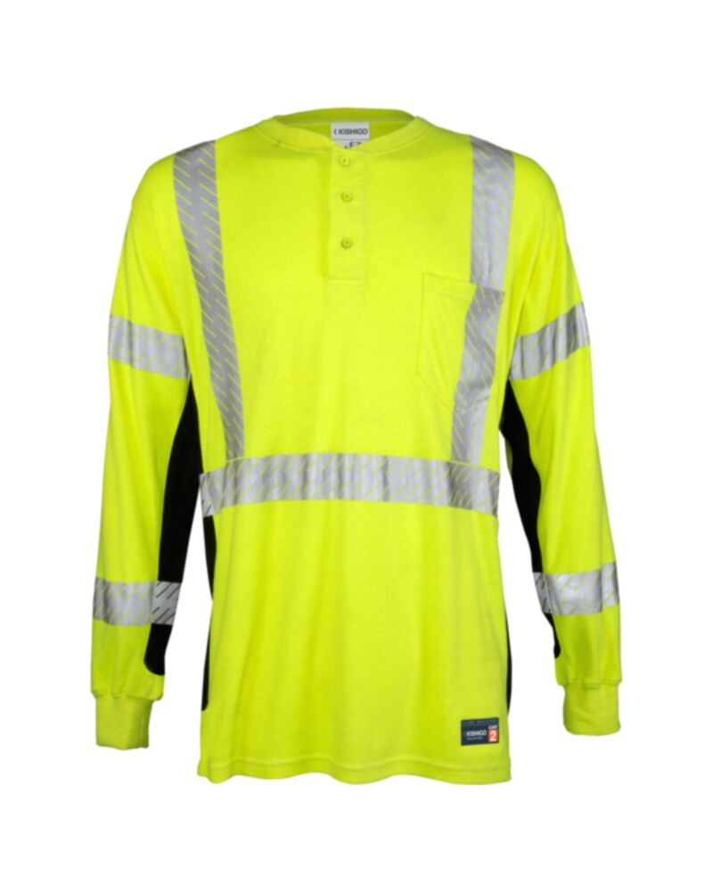 Unisex Tall FR Long Sleeve Henley T-Shirt Thumbnail