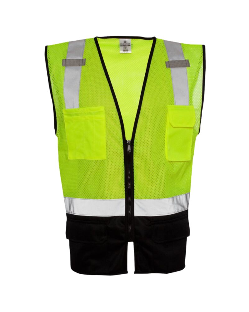 Unisex Black Bottom Mesh Class 2 Vest Thumbnail