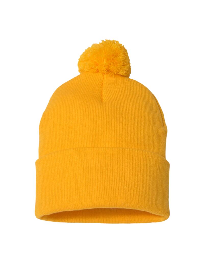 12" Pom-Pom Cuffed Beanie Thumbnail