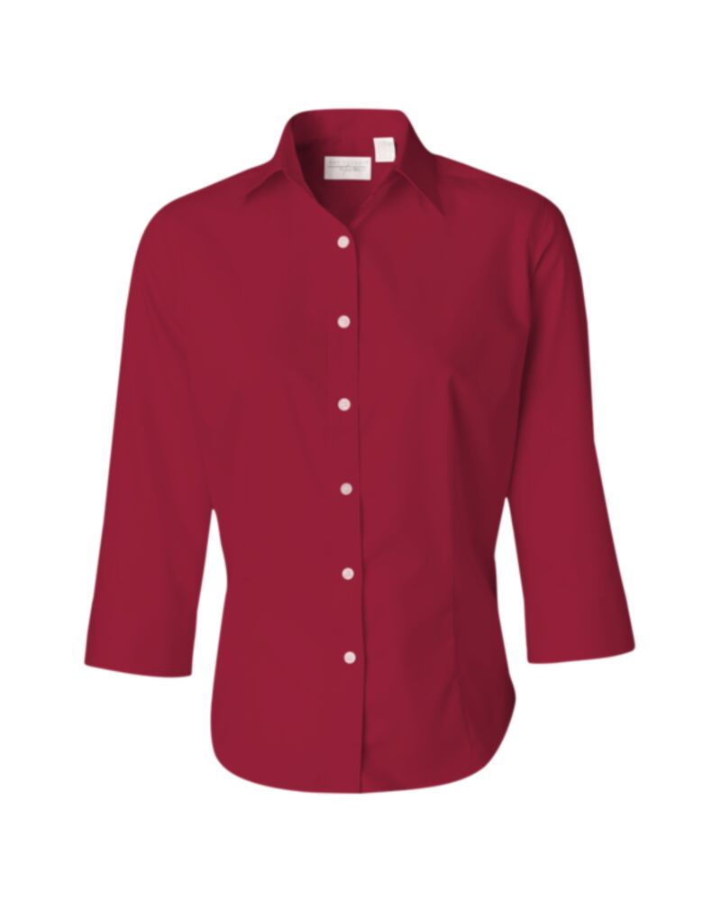 Women's Three-Quarter Sleeve Baby Twill Shirt Thumbnail