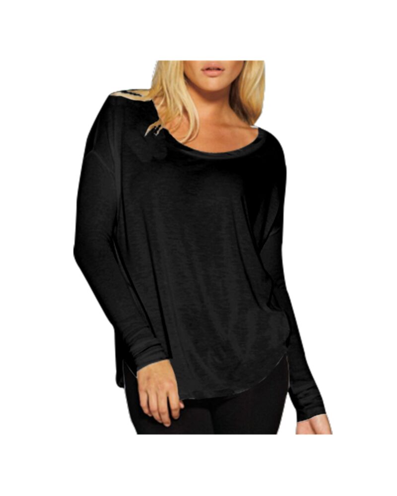 Women’s Flowy 2x1 Ribbed Long Sleeve Tee Thumbnail