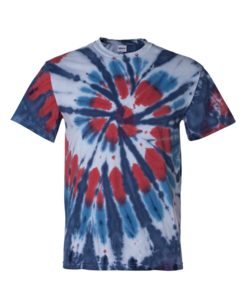 Multi-Color Cut-Spiral Tie-Dyed T-Shirt Thumbnail