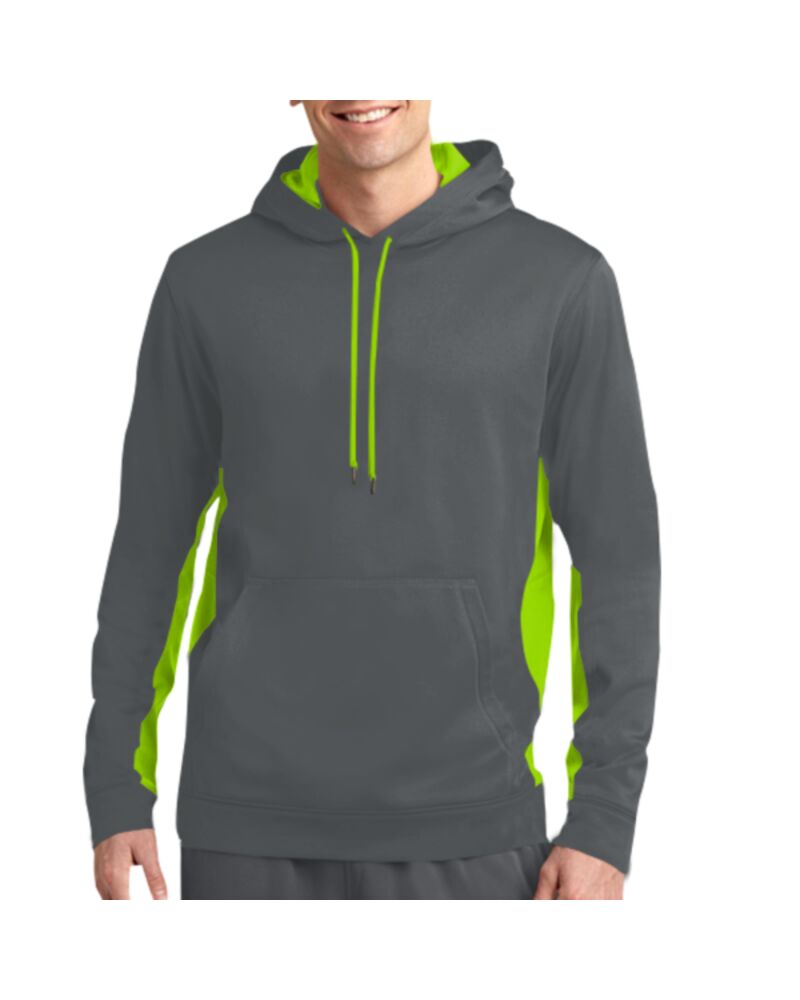Sport Wick ® Fleece Colorblock Hooded Pullover Thumbnail