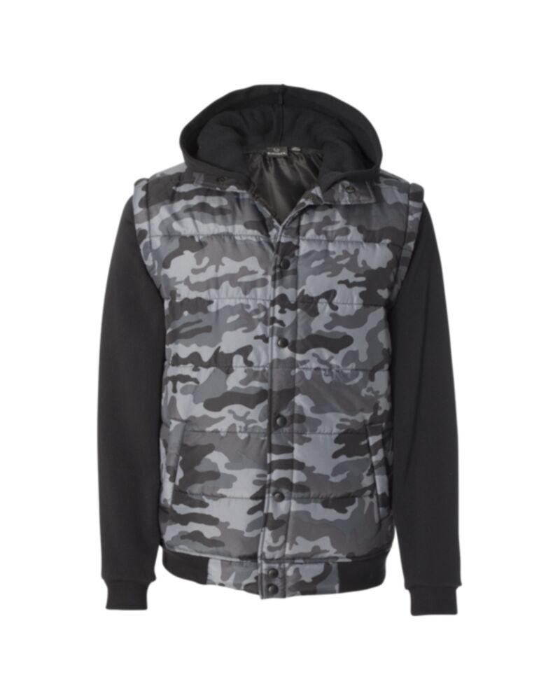 Men's Nylon Vest with Fleece Sleeves Thumbnail