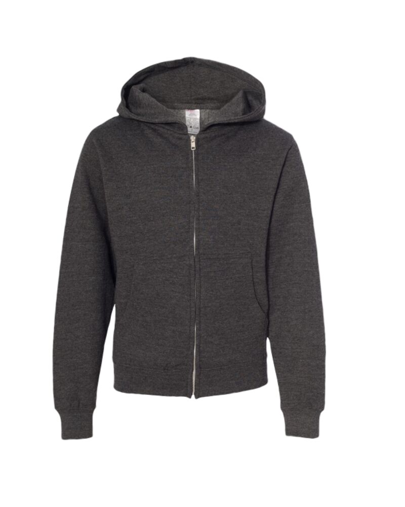 Youth Midweight Full-Zip Hooded Sweatshirt Thumbnail