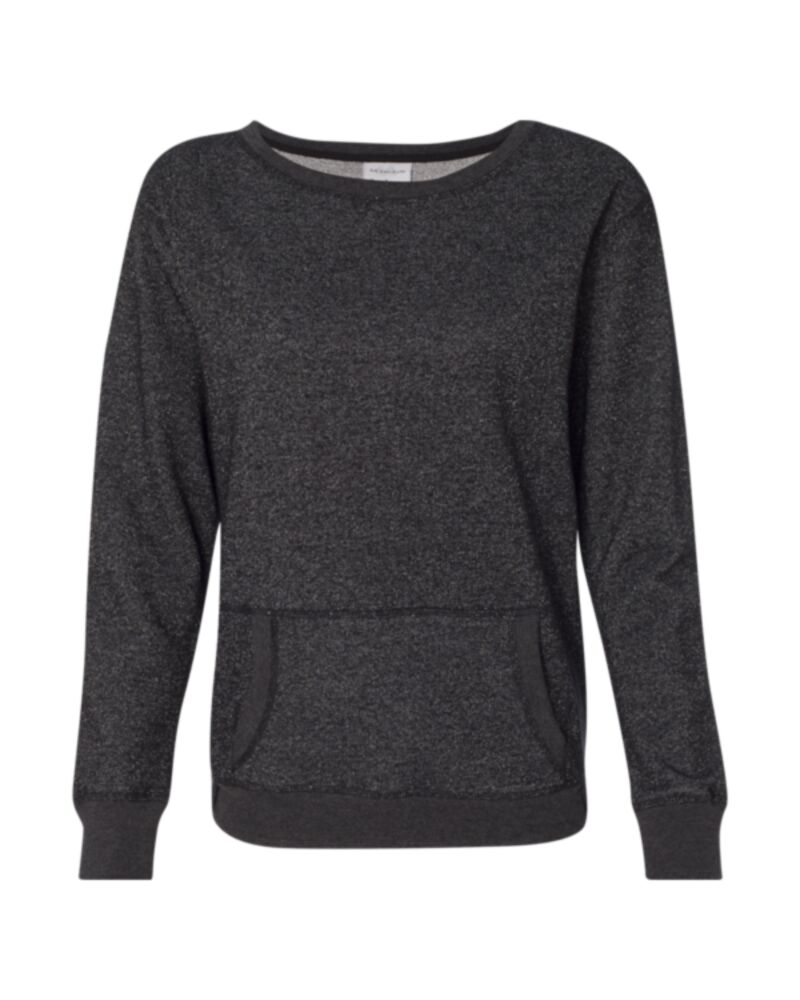Women’s Glitter French Terry Wide Neck Sweatshirt Thumbnail