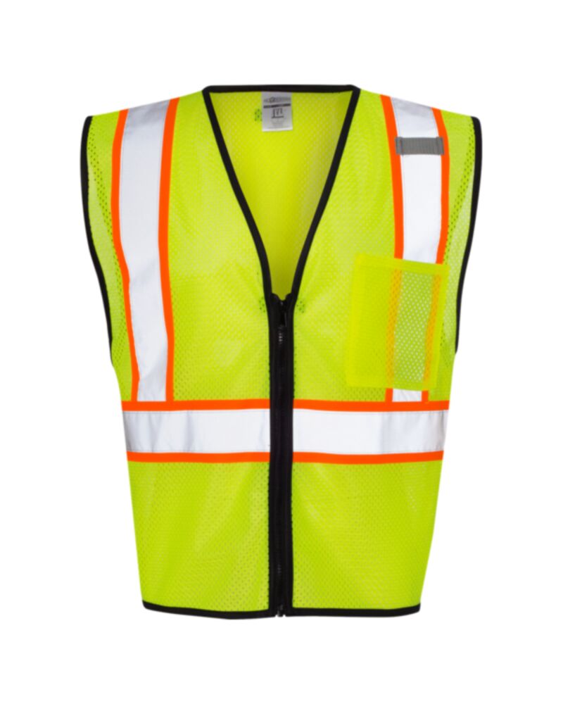 Unisex Economy Contrasting Vest with Zippered Front Thumbnail