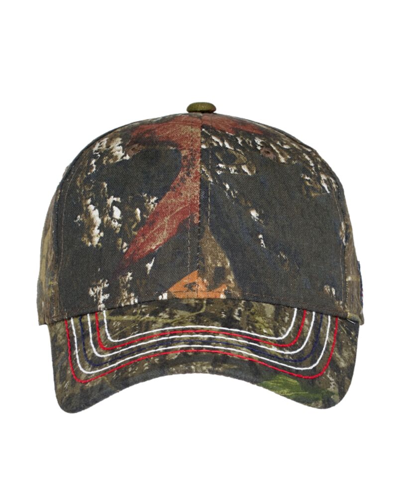 Americana Contrast Stitch Camouflage Cap Thumbnail