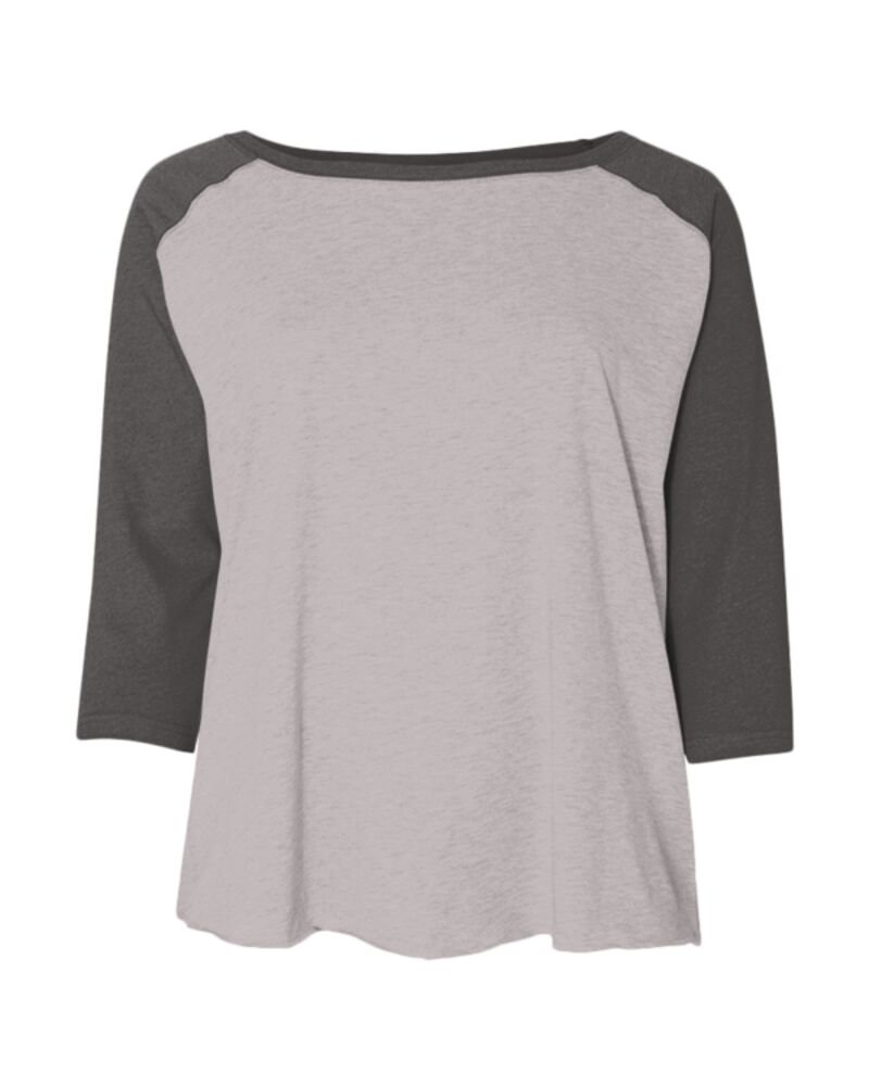 Women's Curvy Collection Baseball Three-Quarter Sleeve Tee Thumbnail