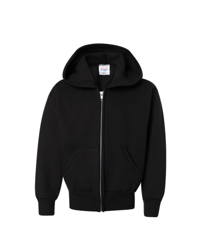 Youth EcoSmart® Full-Zip Hooded Sweatshirt Thumbnail