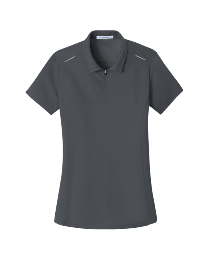Women's Pinpoint Mesh Zip Polo Thumbnail