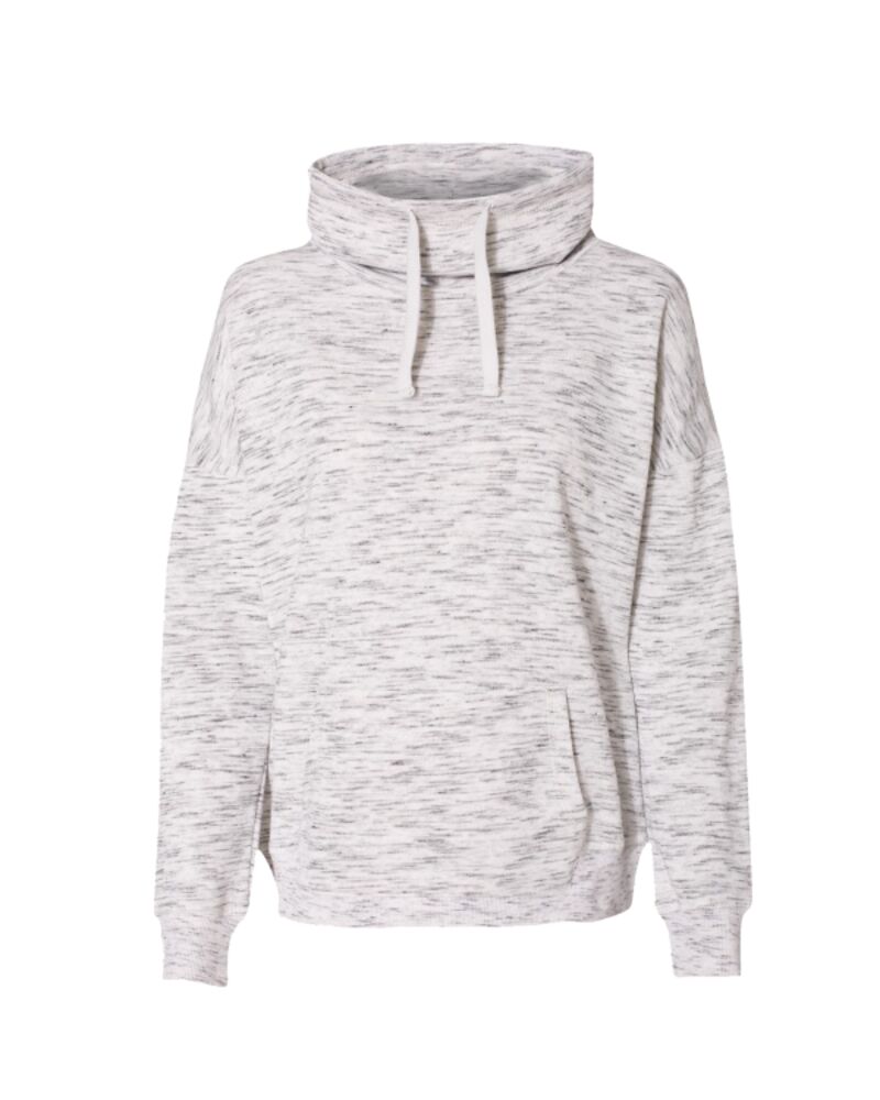 Women’s Mélange Fleece Cowl Neck Sweatshirt Thumbnail