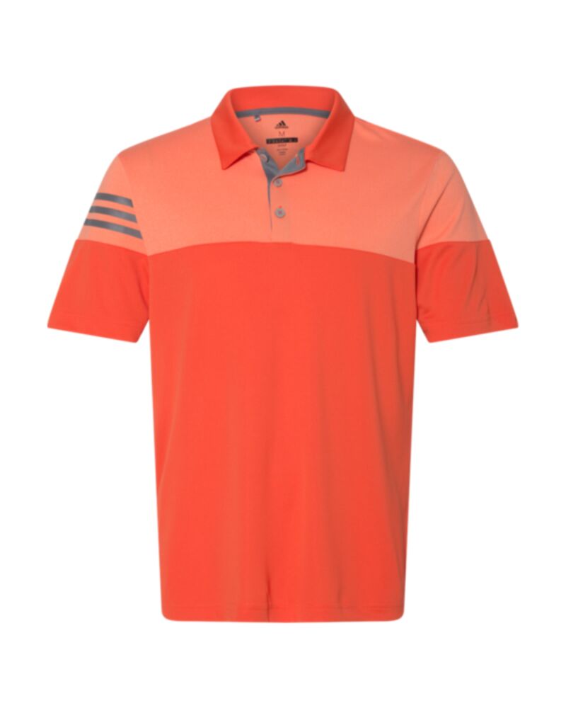 Men's Heathered 3-Stripes Colorblocked Polo Thumbnail