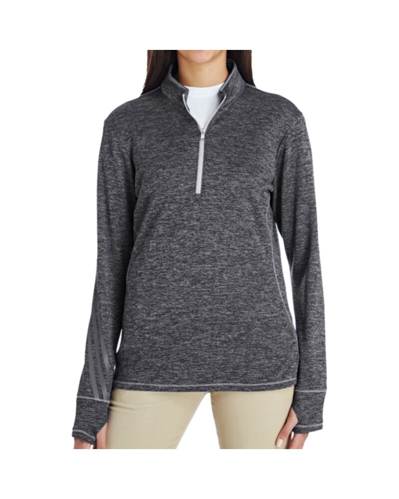 Women's Brushed Terry Heathered Quarter-Zip Pullover Thumbnail