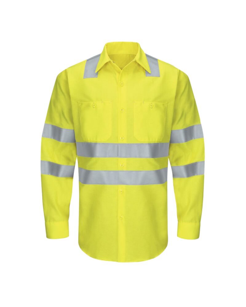 Men's Tall Enhanced & Hi-Visibility Long Sleeve Work Shirt Thumbnail