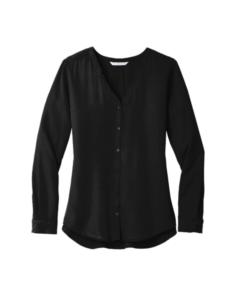 Women's Long Sleeve Button Front Blouse Thumbnail