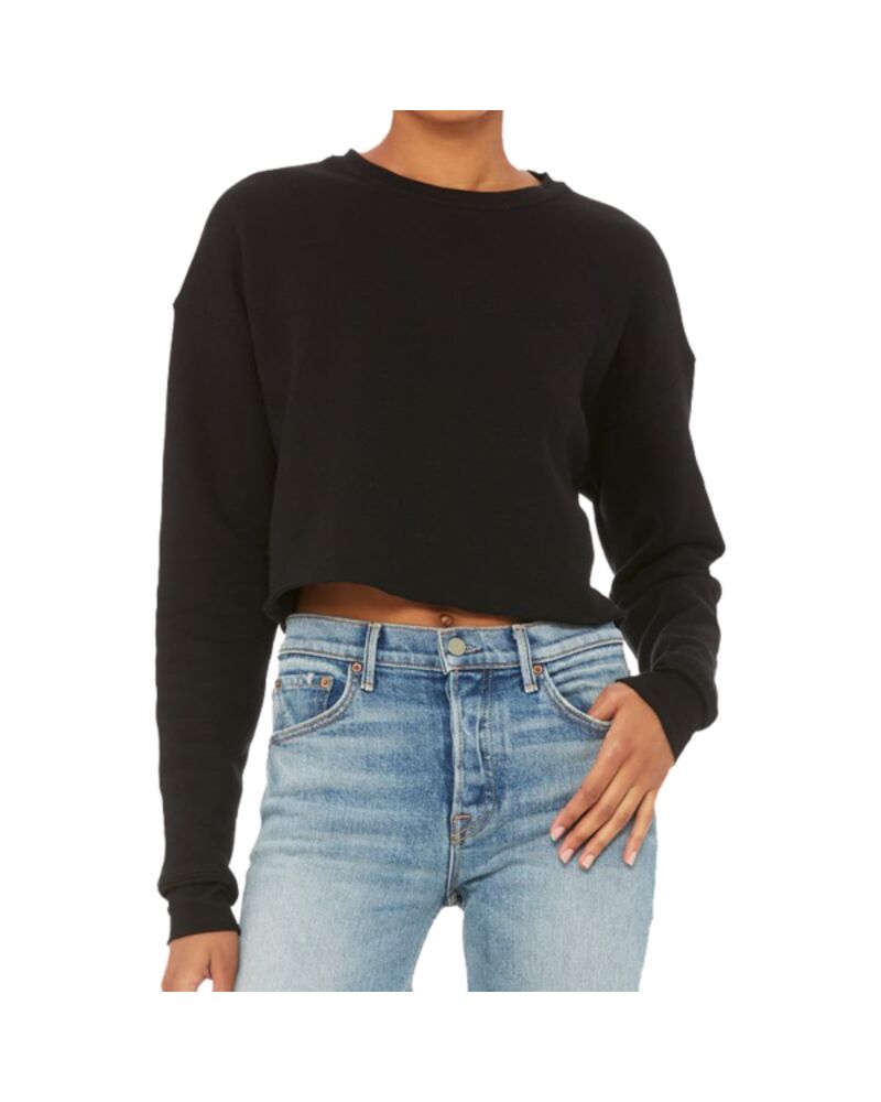 Women's Crop Fleece Crewneck Sweatshirt Thumbnail