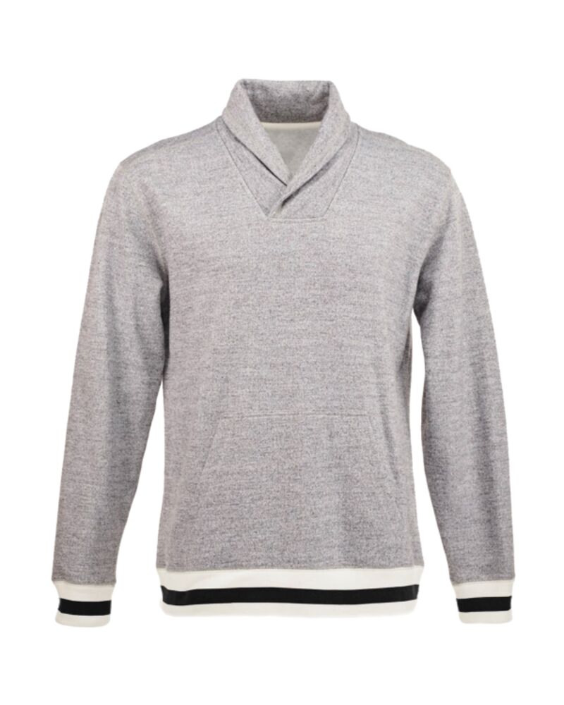 Men's Peppered Fleece Shawl Collar Sweatshirt Thumbnail
