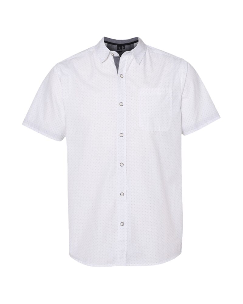 Men's Peached Printed Poplin Short Sleeve Shirt Thumbnail