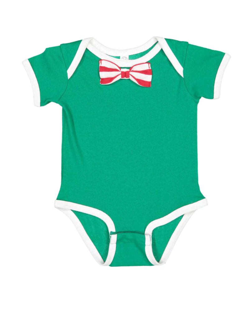 Infant Baby Rib Bow Tie Bodysuit Thumbnail