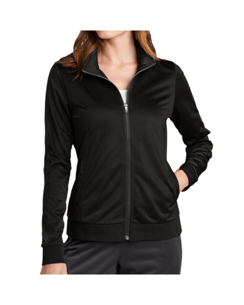 Ladies Tricot Sleeve Stripe Track Jacket Thumbnail