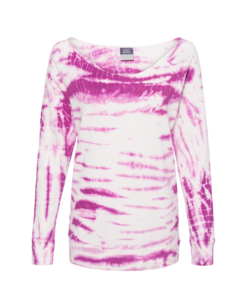 Women's French Terry Off-the-Shoulder Tie-Dyed Sweatshirt Thumbnail