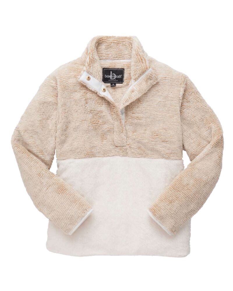 Unisex Fuzzy Half-Snap Fleece Pullover Thumbnail