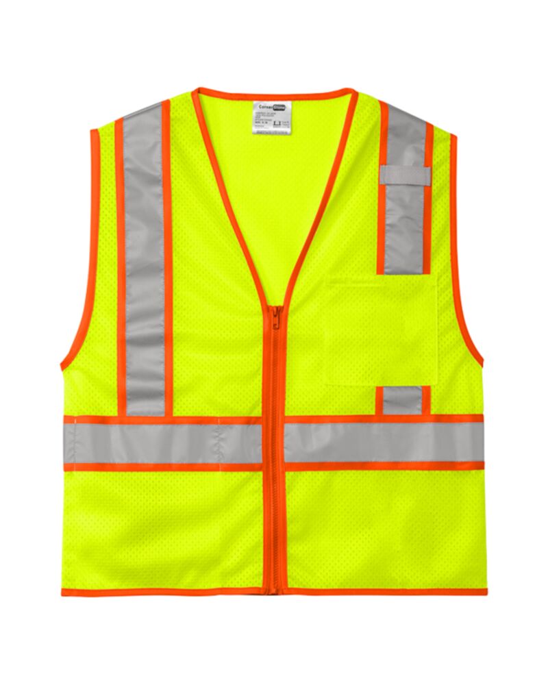 Ansi 107 Class 2 Mesh Zippered Two Tone Vest Thumbnail