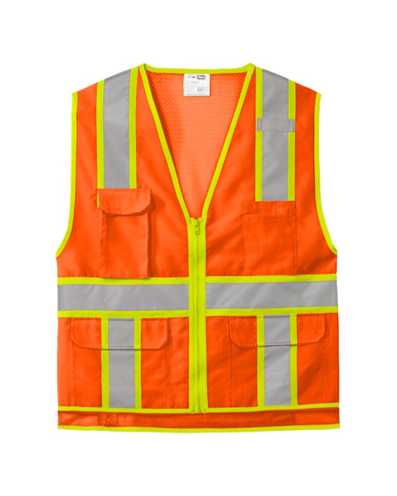 Ansi 107 Class 2 Surveyor Zippered Two Tone Vest Thumbnail