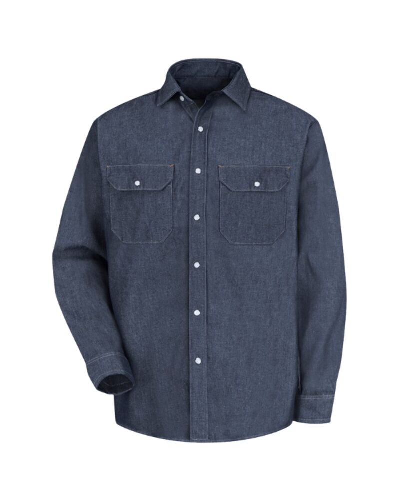 Men's Tall Deluxe Denim Long Sleeve Shirt Thumbnail