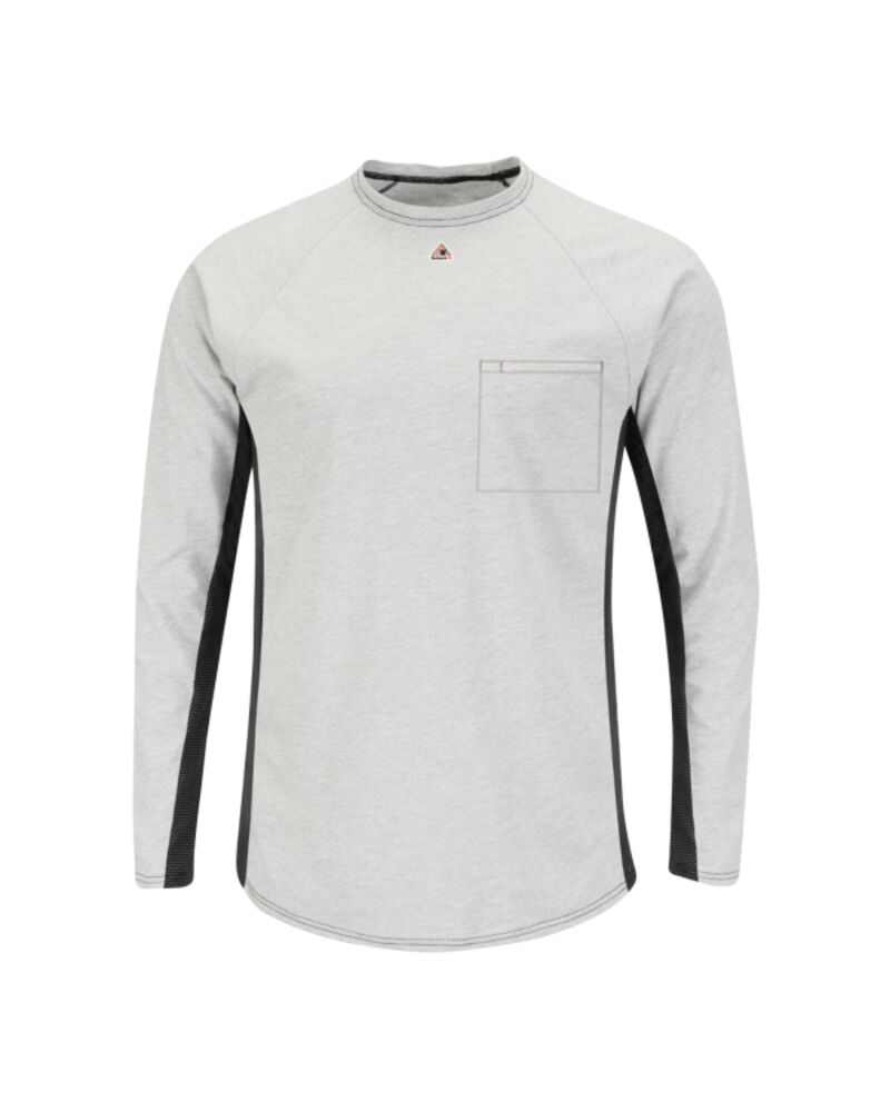 Men's Long Sleeve FR Two-Tone Base Layer with Concealed Chest Pocket - EXCEL FR Thumbnail