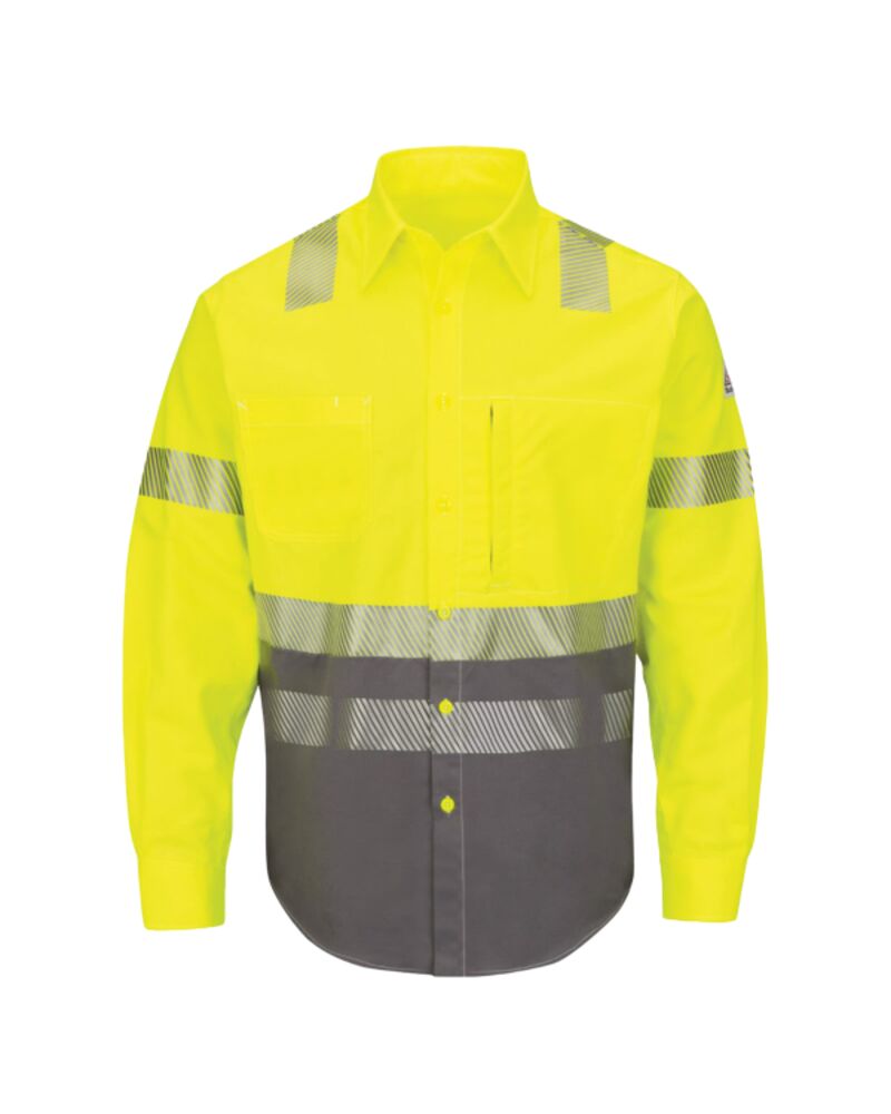 Men's Hi-Visibility Color Block Uniform Shirt - EXCEL FR® ComforTouch® - 7 oz. Thumbnail