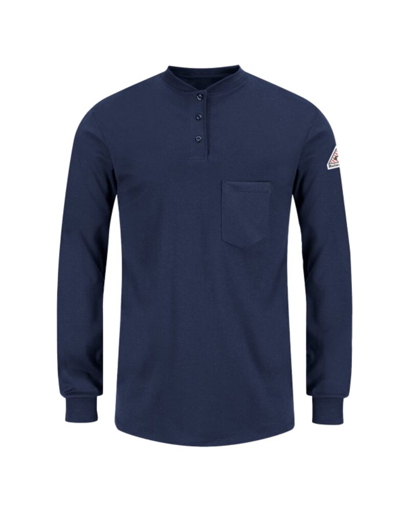 Women's Long Sleeve Tagless Henley Shirt Thumbnail