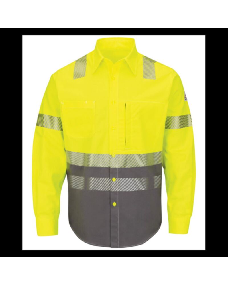 Men's Tall Hi-Visibility Color Block Uniform Shirt - EXCEL FR® ComforTouch® - 7 oz. Thumbnail